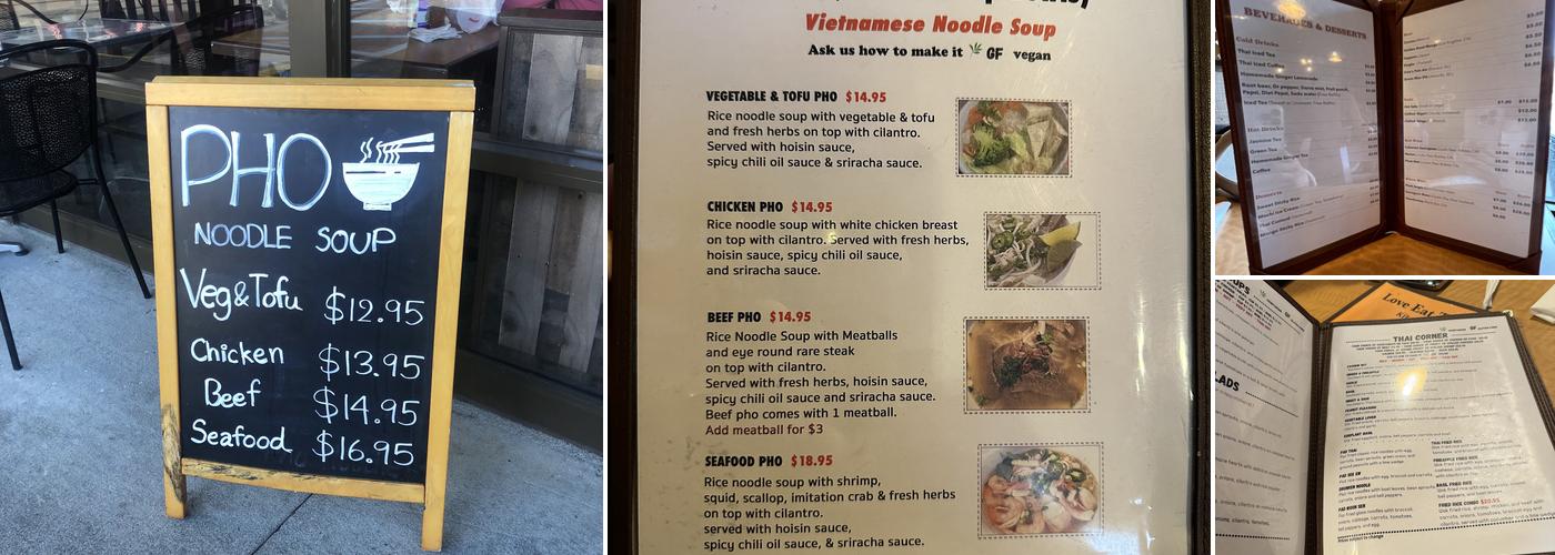 Love eat thai kitchen Menu