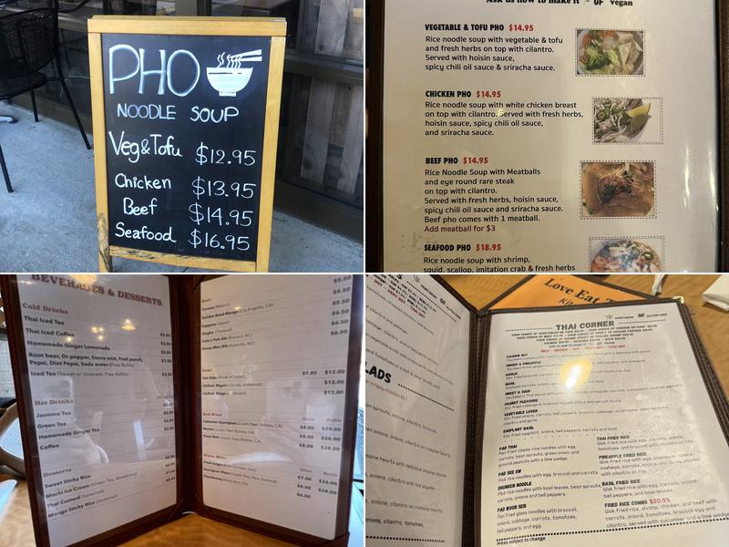 Love eat thai kitchen Menu