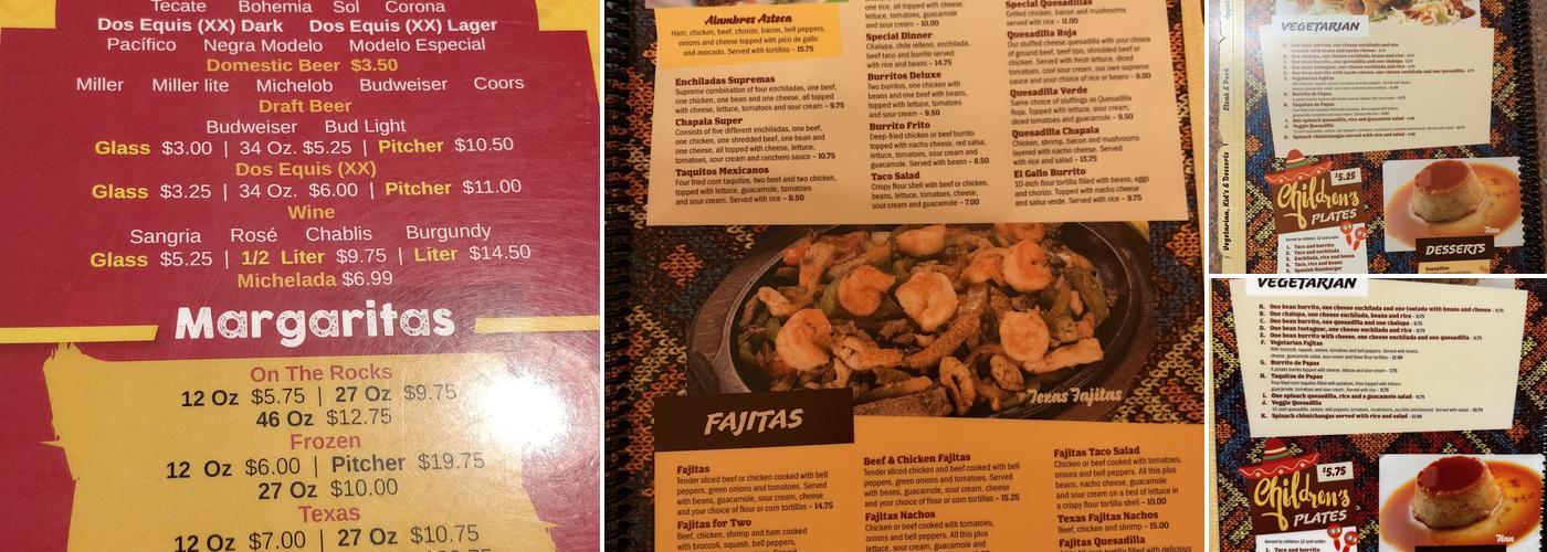 El Chapala Menu