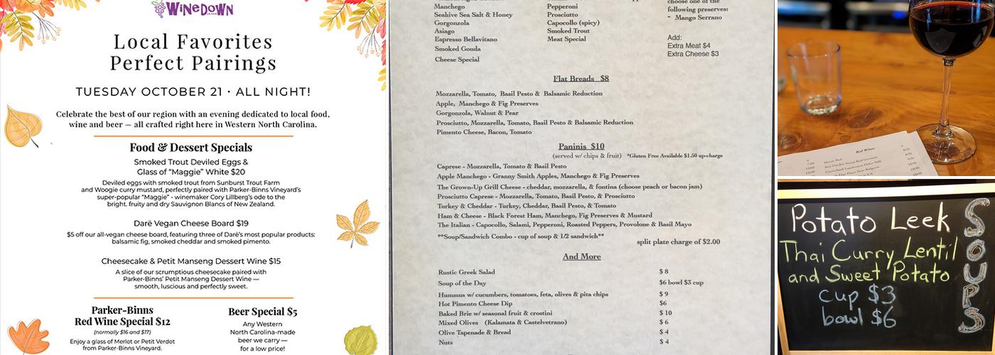 Wine Down on Main Menu