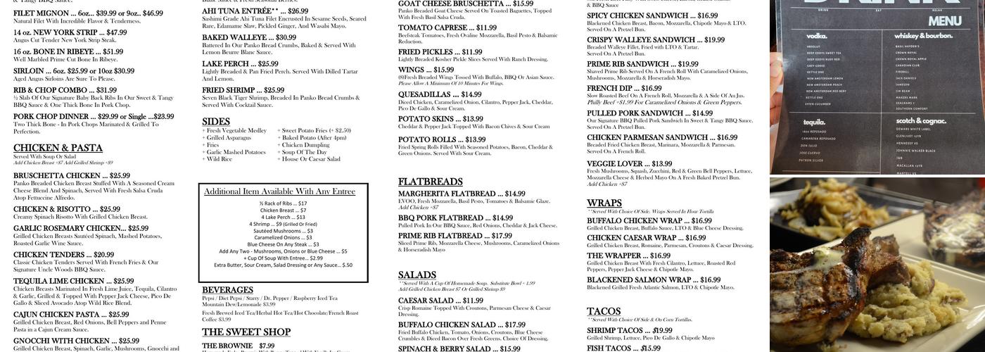 Fahrenheit Two Twelve Menu
