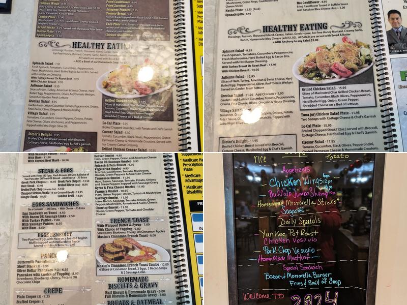 Maxim's Restaurant & Lounge Menu