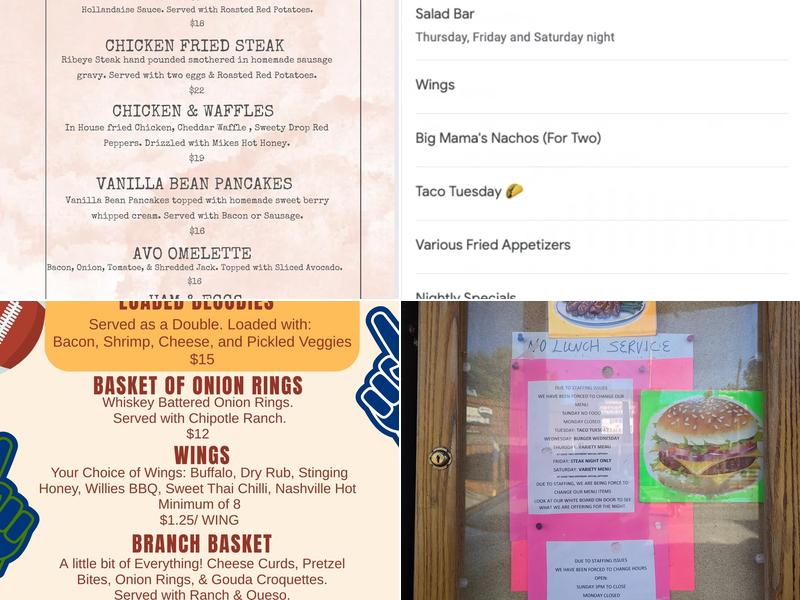 Long Branch Saloon Menu