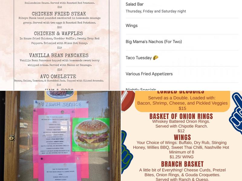 Long Branch Saloon Menu