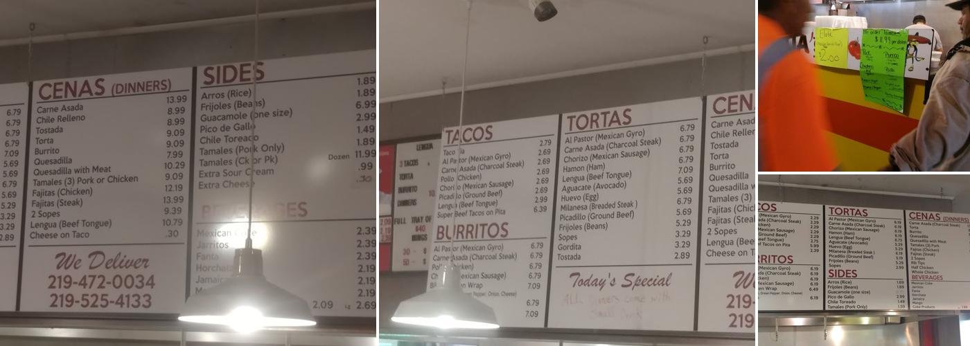 Taco Tia Menu