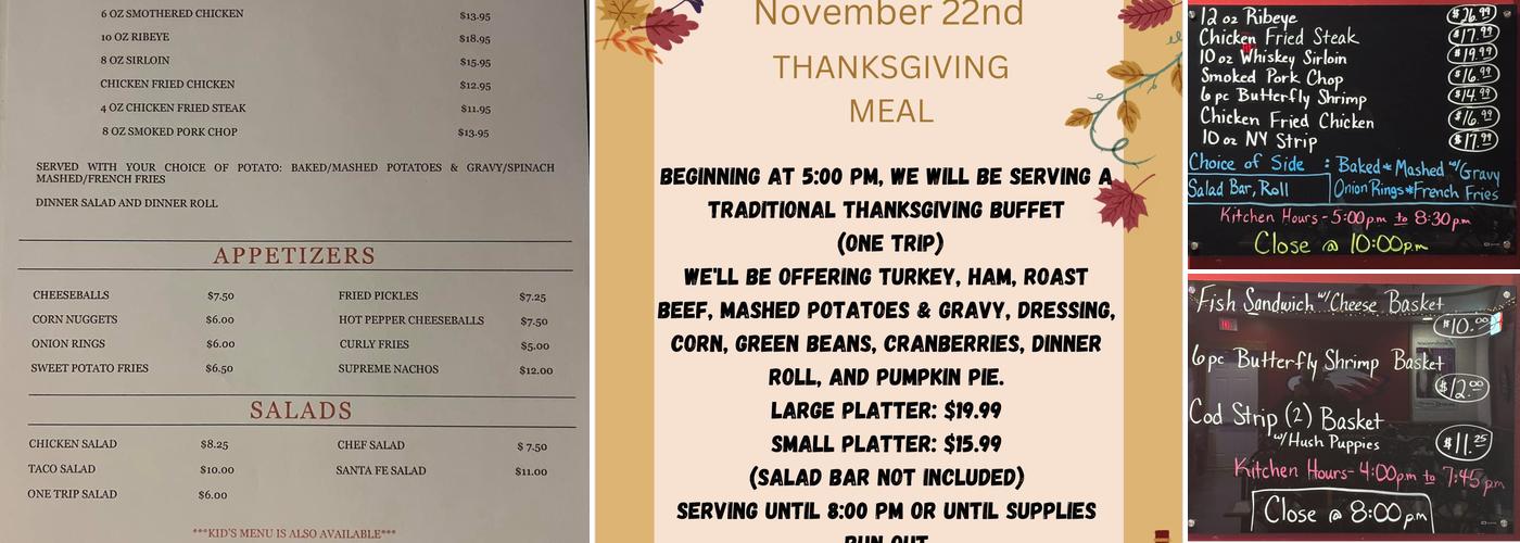 Ace's Menu