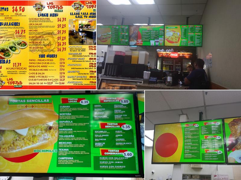 Las Tortas Locas Menu