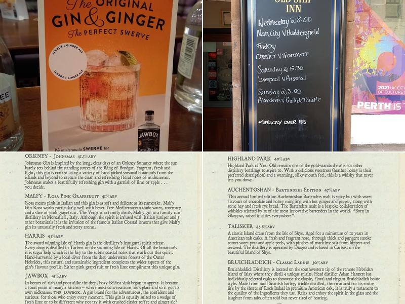 The Old Ship Inn Menu