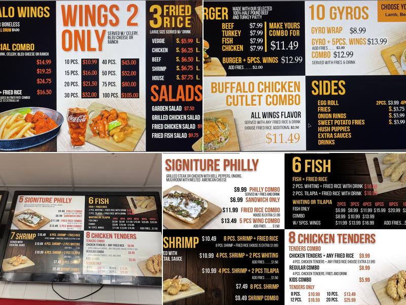 Wings 101 Menu