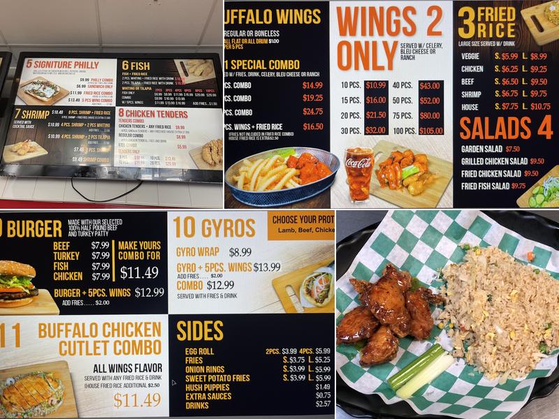 Wings 101 Menu