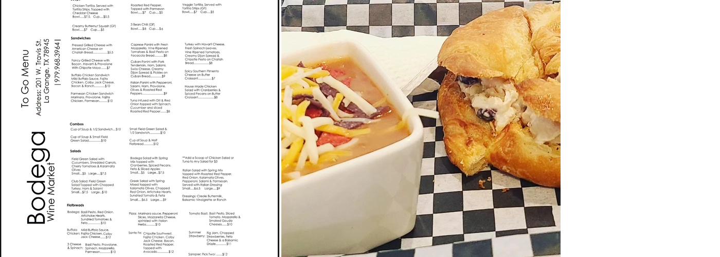 Bodega Menu
