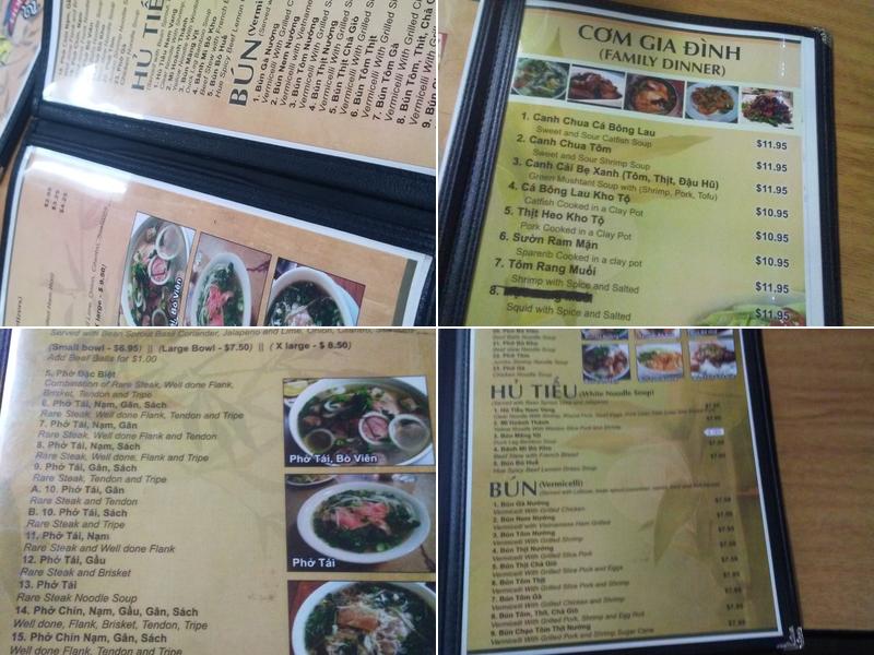 Pho Ngon So 1 Menu