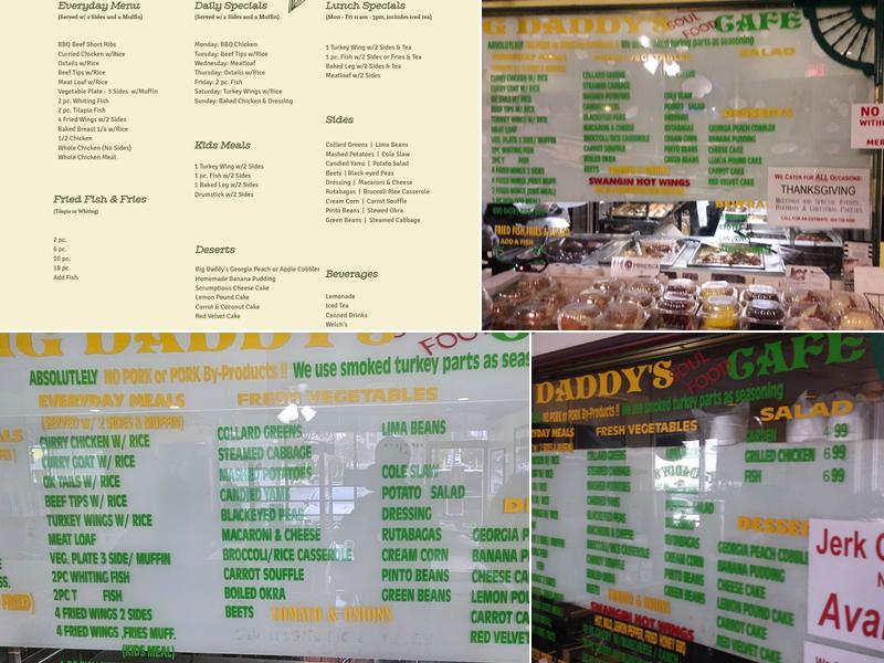 Big Daddy's Cafe Menu
