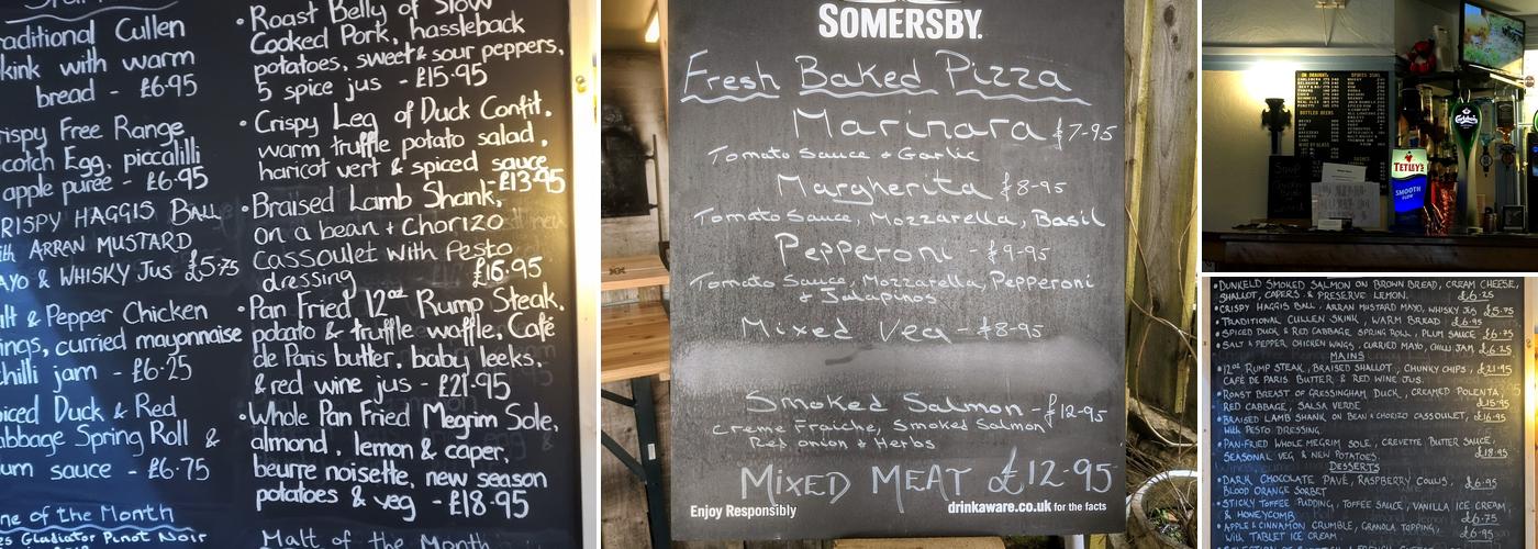 Perth Arms Hotel Menu