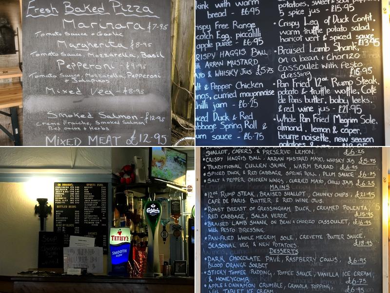 Perth Arms Hotel Menu