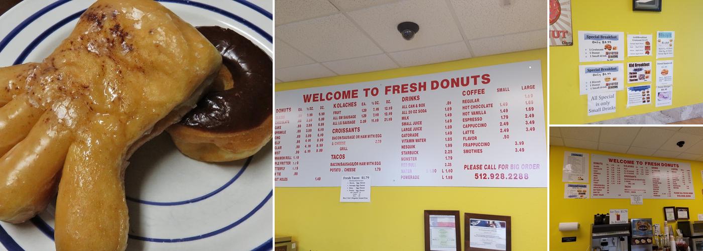 Fresh Donuts Menu