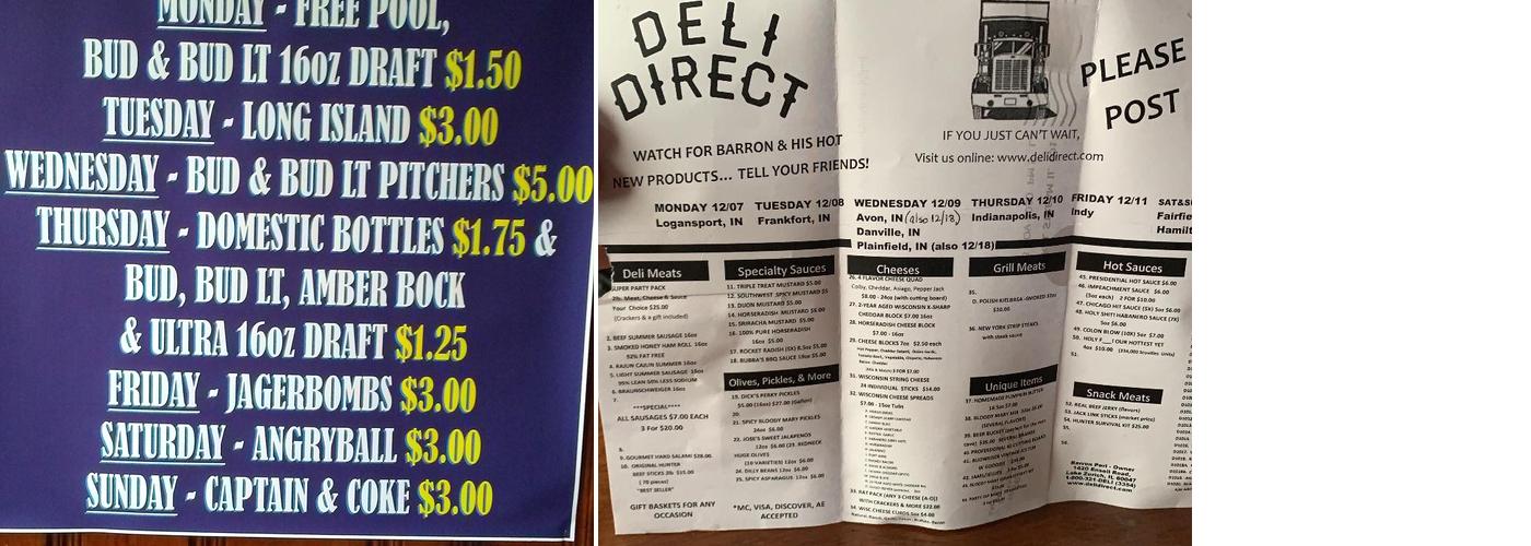 Geno's Polsinelli's Menu