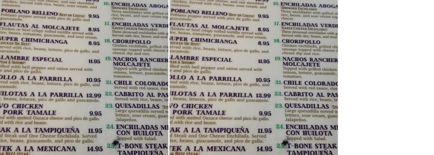 Rancho El Molcajete Menu