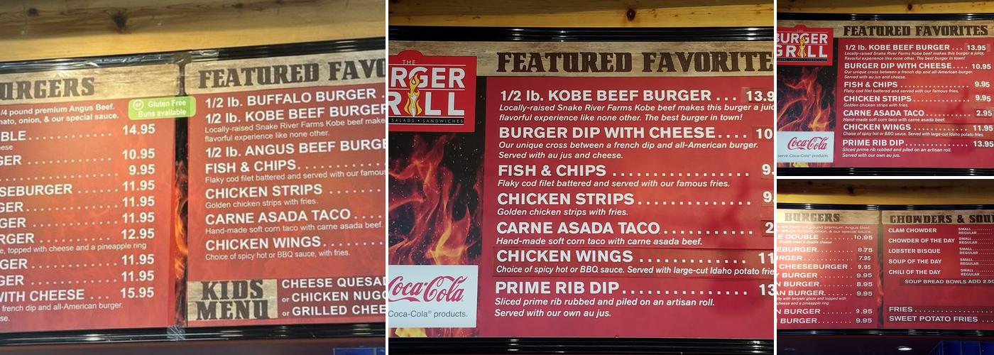 Burger Grill Menu