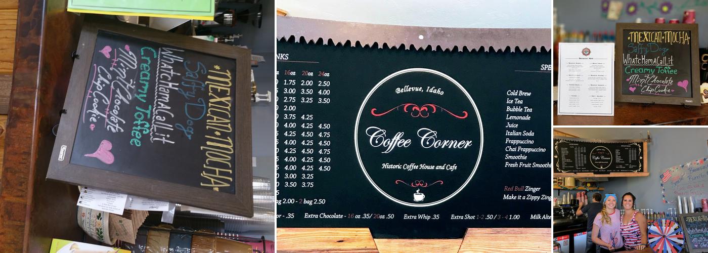 Coffee Corner Cafe Menu