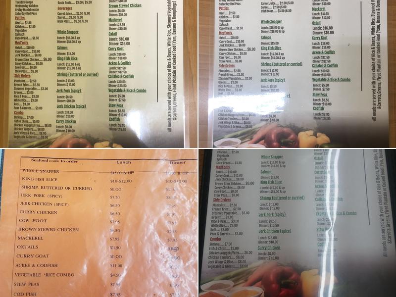 De Irie Jamaican Spot Restaurant Menu