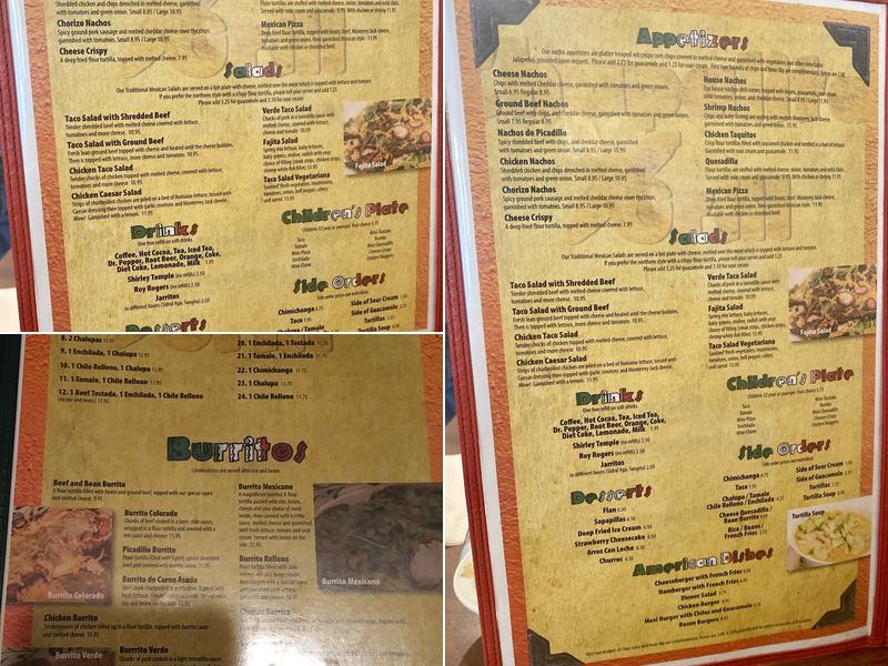 Chapalita's Grill Menu