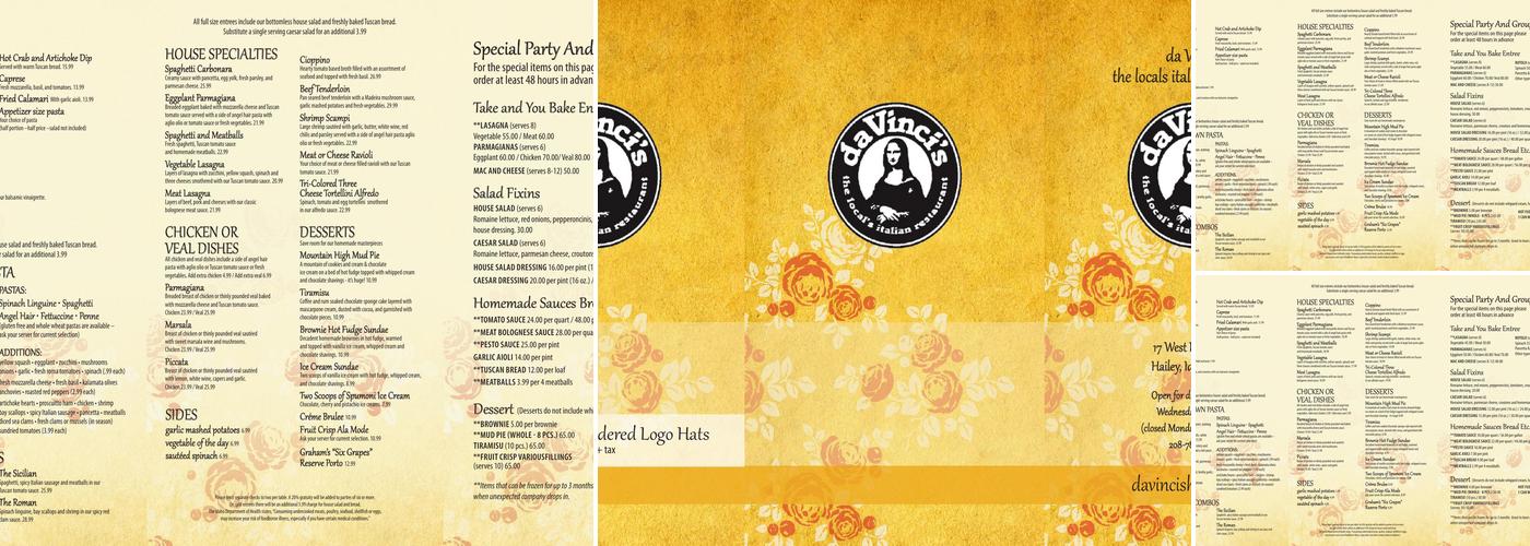 DaVinci's Menu