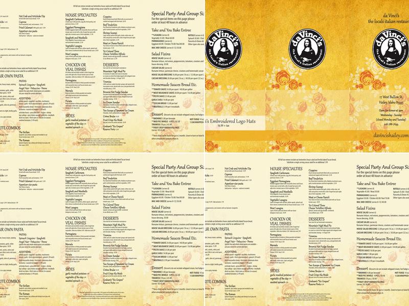 DaVinci's Menu