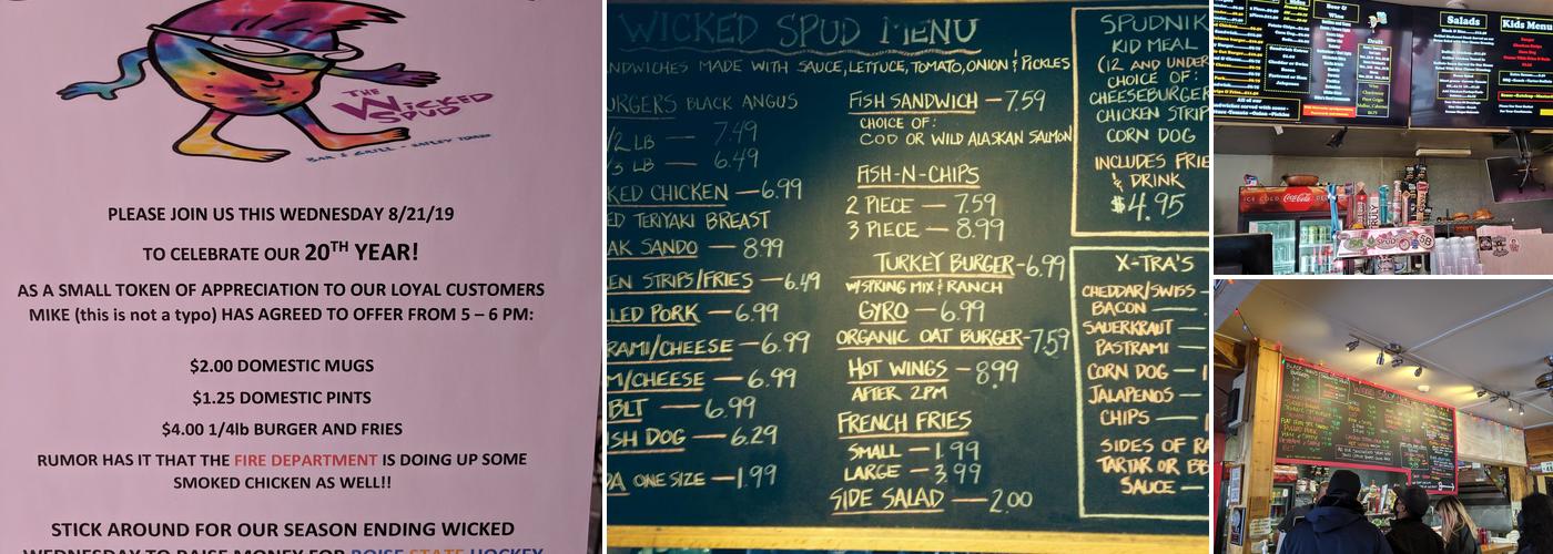 Wicked Spud Menu