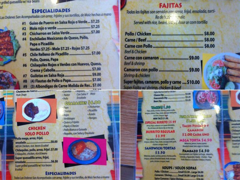 Mega Taco Menu