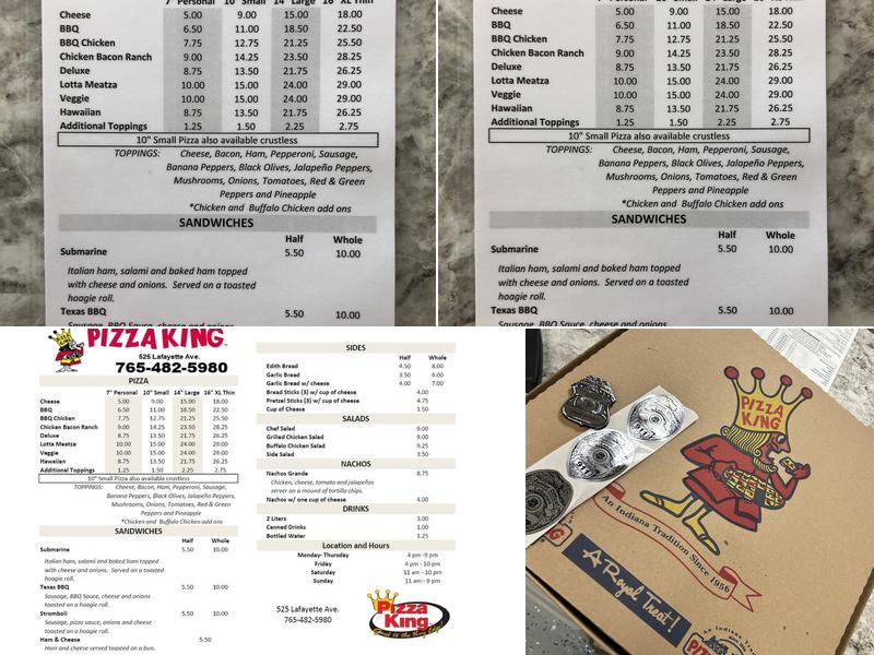 Pizza King | Lebanon, IN Menu