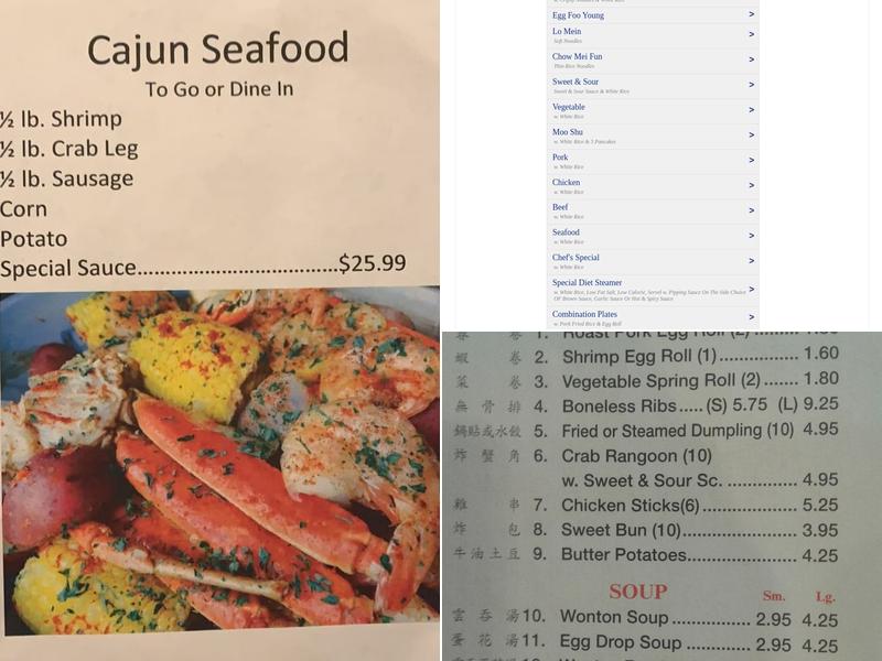 Buffet King Menu