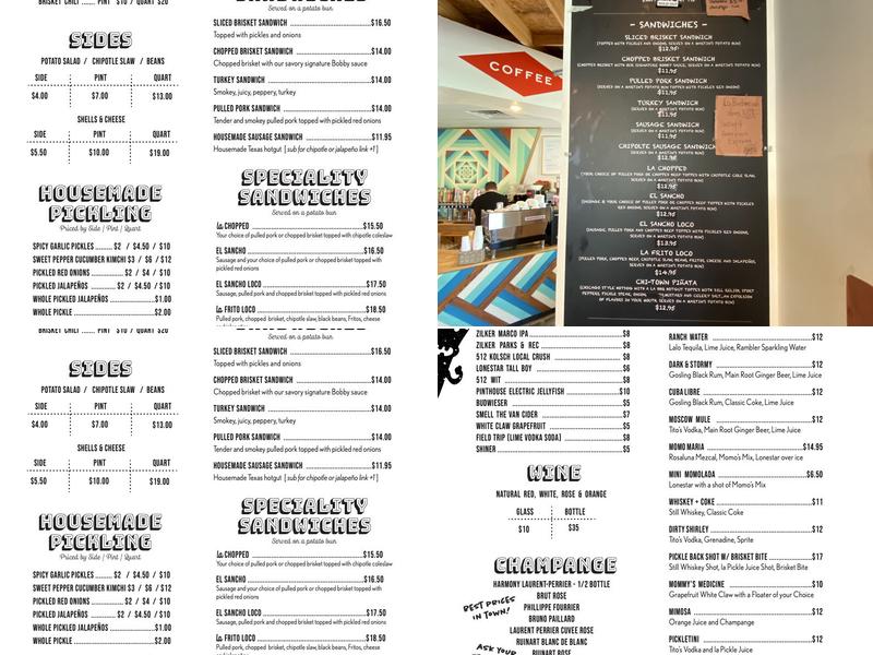 la Barbecue Menu