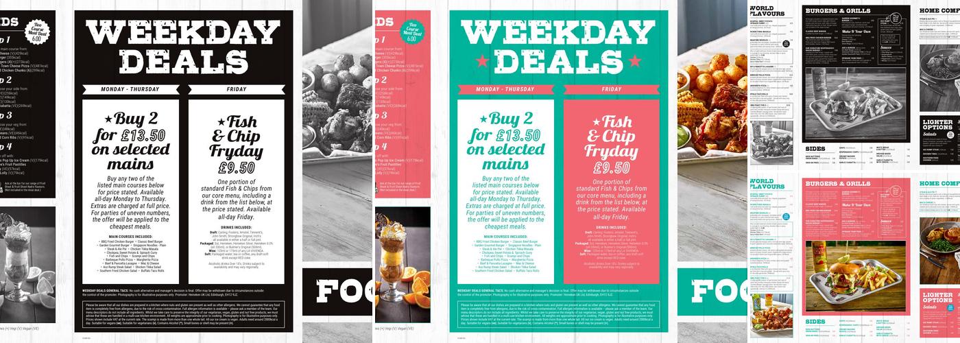 George & Dragon Menu