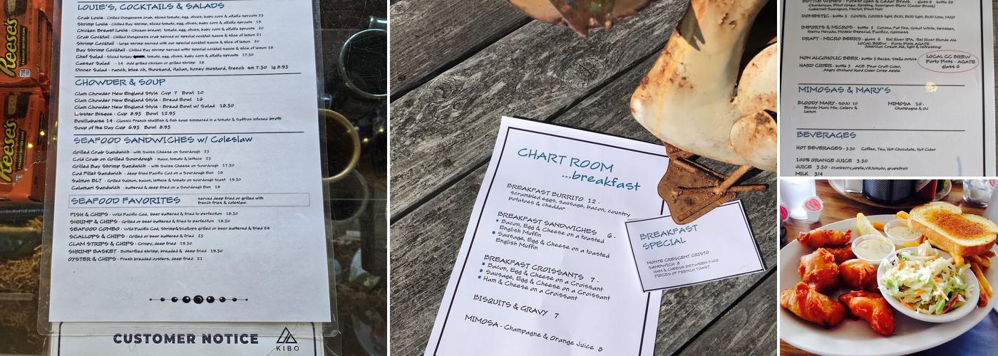 Chart Room Restaurant Menu