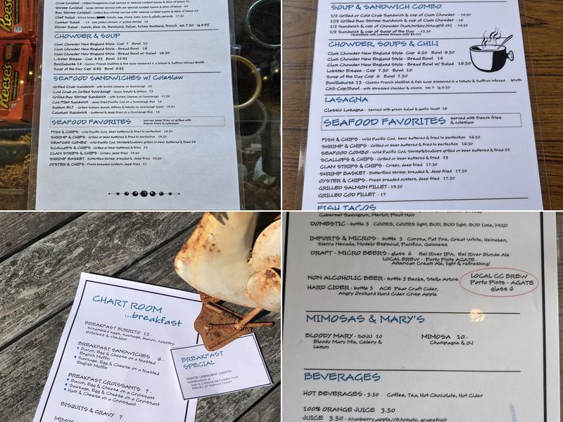 Chart Room Restaurant Menu