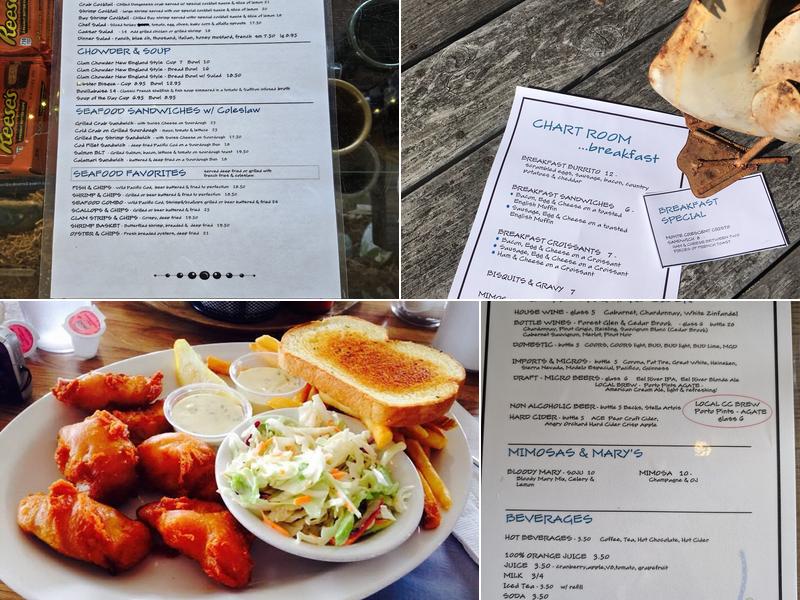 Chart Room Restaurant Menu