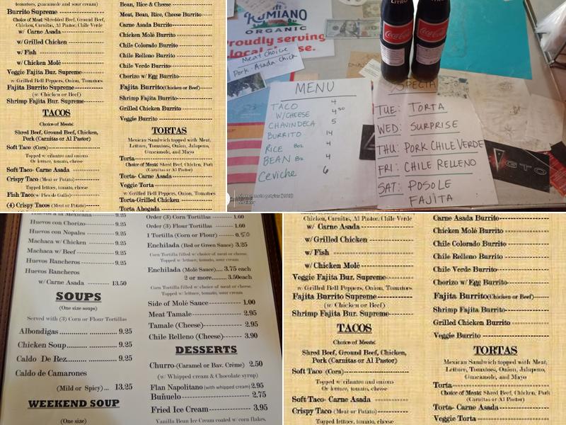 Perlita's Authentic Mexican Menu