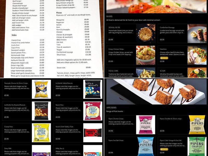 The Whittington Cat Menu