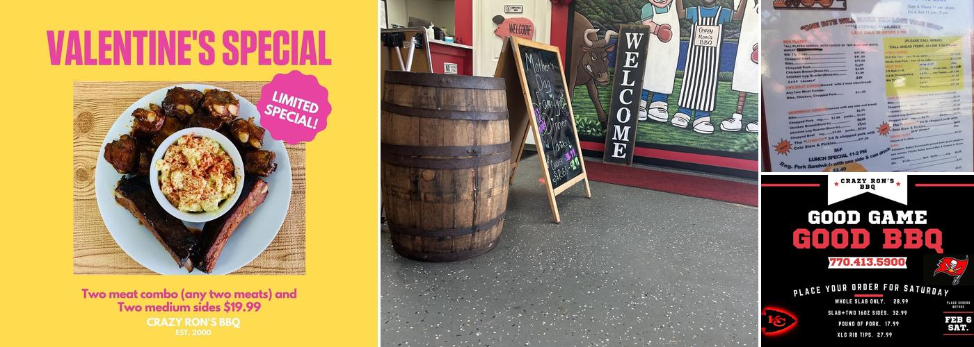 Crazy Ron's BBQ Menu