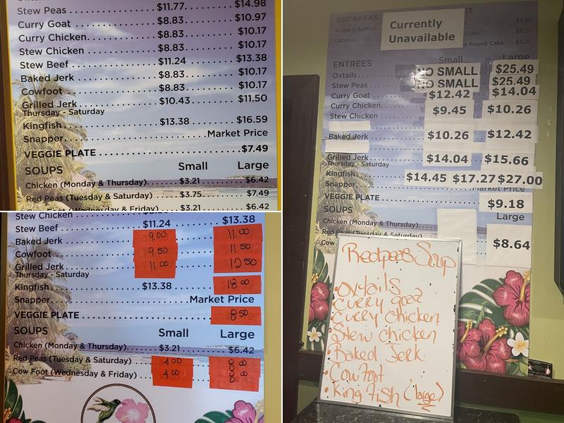 All Island Cafe Menu