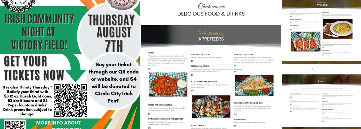 Manley's Irish Mutt Menu