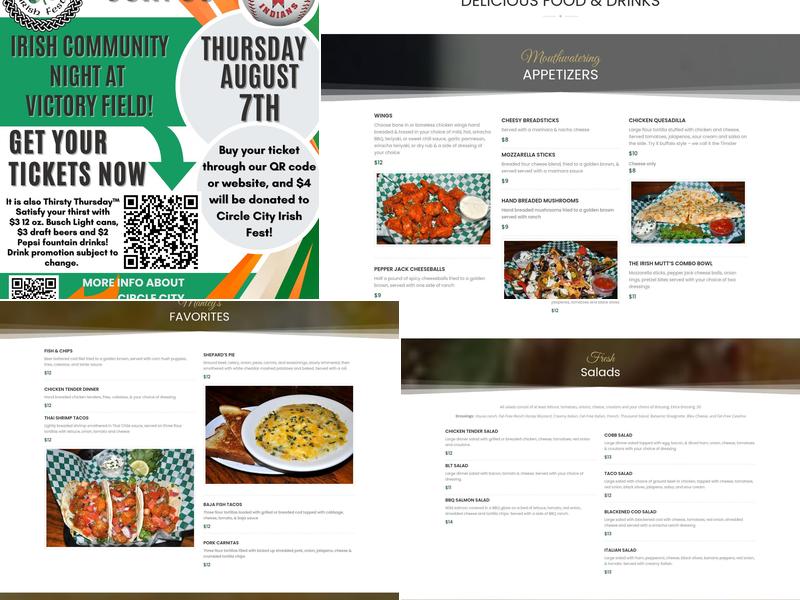 Manley's Irish Mutt Menu