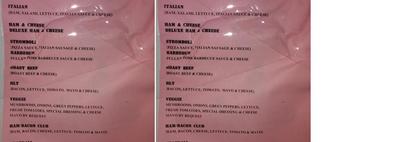 Pizza Stop & Subs Menu