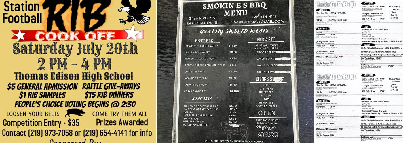 Smokin' E's BBQ Menu