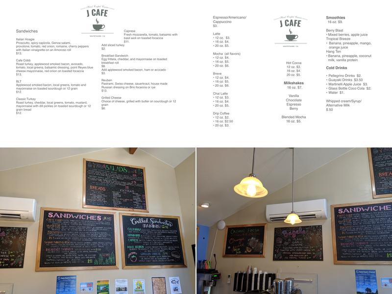 J Cafe Menu