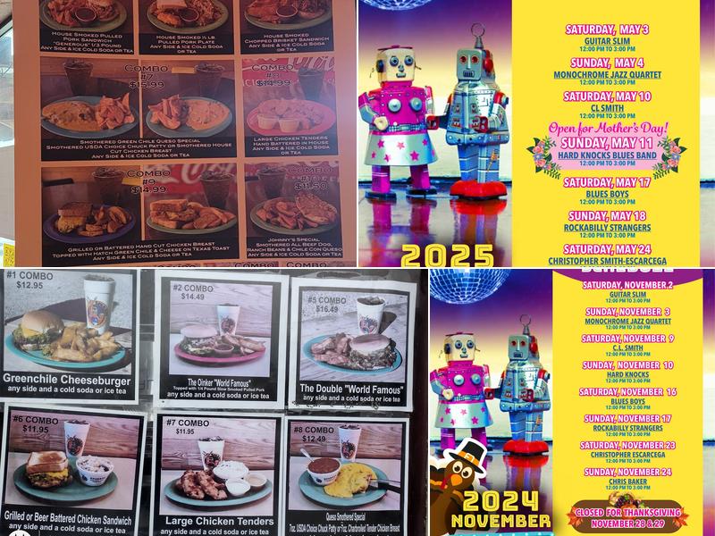 Sparky's Burgers and BBQ Menu