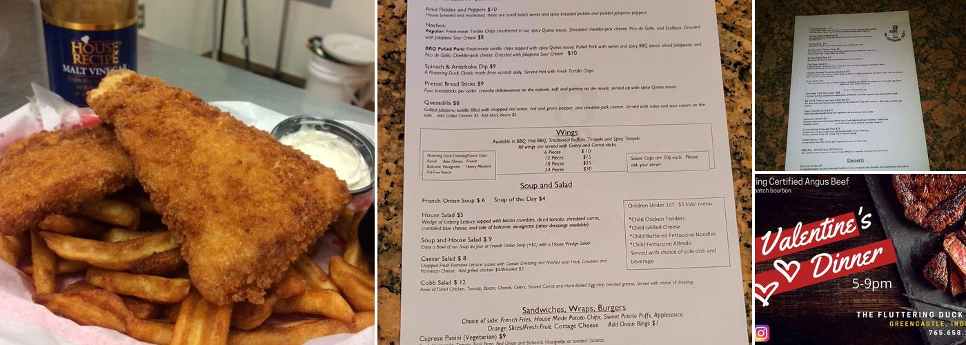 The Fluttering Duck Menu