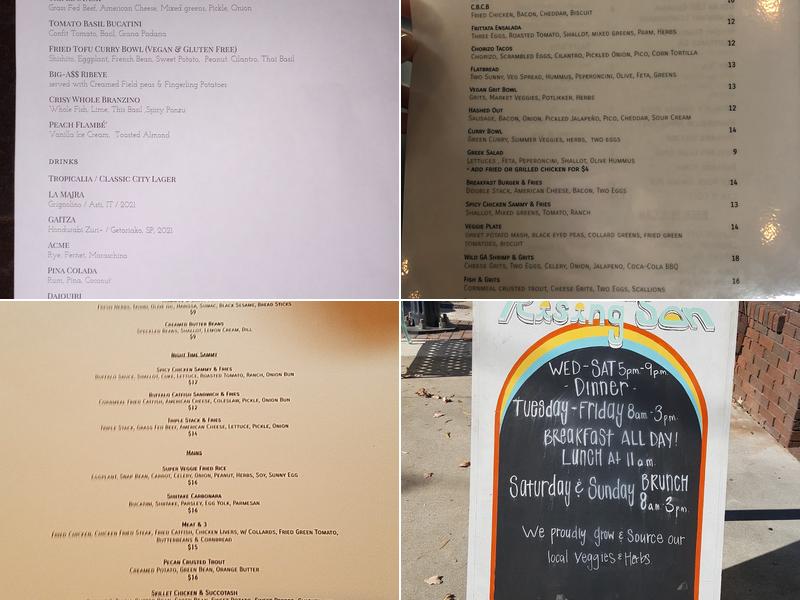 Rising Son Menu