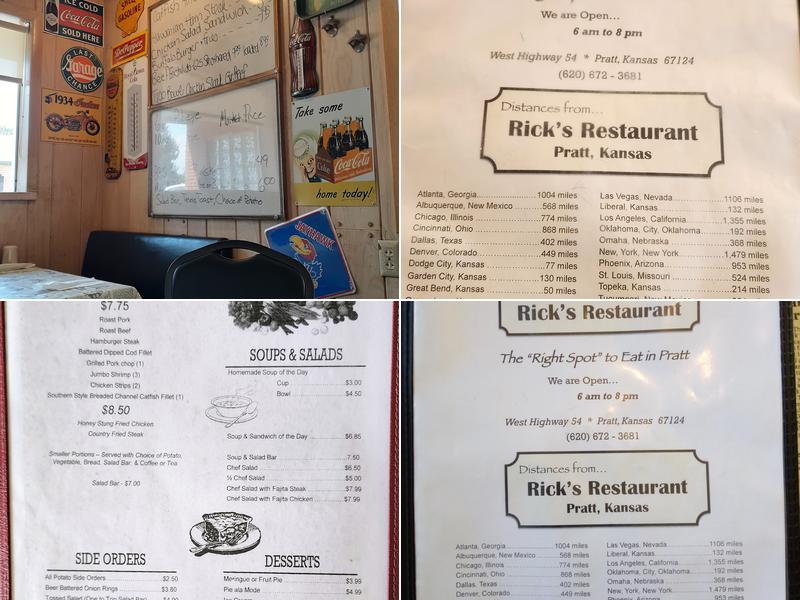 Rick's Restaurant Menu